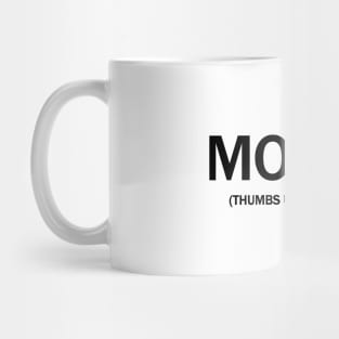 Movies. (Thumbs up if you agree) in black. Mug